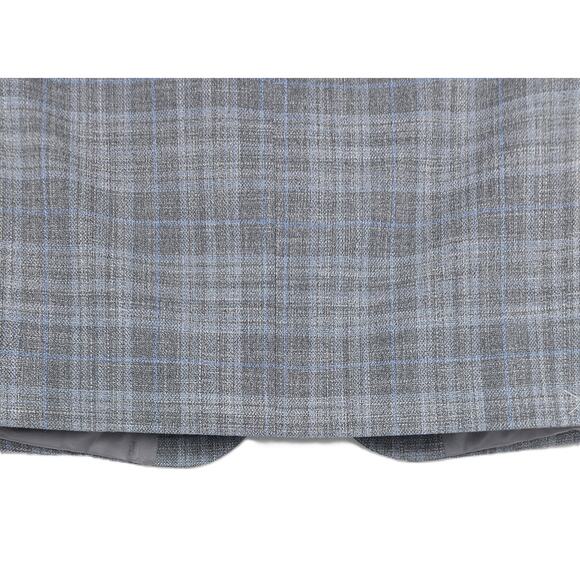 Tommy Hilfiger Men's Modern-Fit Flex Stretch Sport Coat Grey Blue Plaid 38R NWT - Picture 6 of 7